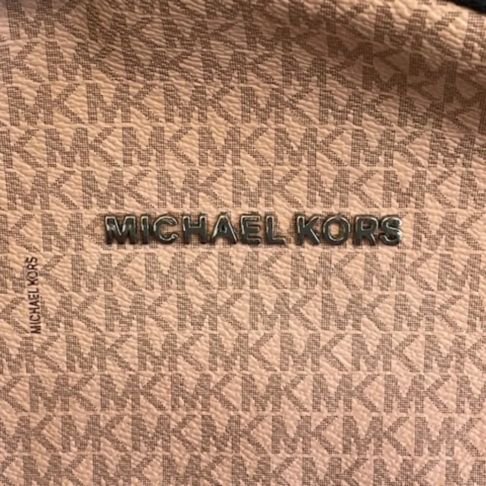 MICHAEL KORS Blush Pink Logo Monogram Backpack - Picture 3 of 16